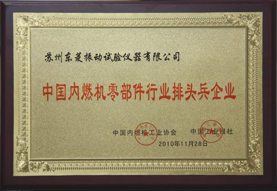 CA888公司荣获”中海内燃机零部件行业排头兵企业”称呼