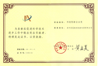 CA888公司荣获中华天下工商业联合会”科技立异企业奖”